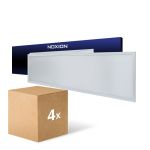 Mehrfachpackung 4x Noxion LED Panel Delta Value V5 Backlit 28W 3920lm - 830-840 CCT | 120x30cm - UGR <22 - Philips Treiber