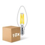 Mehrfachpackung 10x Philips MASTER LED E14 Kerze Fadenlampe Klar 3.4W 470lm - 922-927 Dim To Warm | Höchste Farbwiedergabe - Dimmbar - Ersatz Für 40W