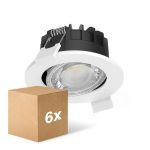 Mehrfachpackung 6x Philips LED-Spot Ledinaire RS071B 6W 500lm 21x40D - 827-830-840 CCT | 89mm - Ausschnitt 68mm - IP20 - Dimmbar