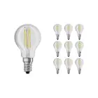 Mehrfachpackung 10x Osram Retrofit LED E14 Kugel Fadenlampe Klar 4W 470lm - 840 Kaltweiß | Ersatz für 40W