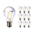Mehrfachpackung 10x Noxion Lucent LED E27 Birne Fadenlampe Klar 7W 680lm - 827 Extra Warmweiß | Ersatz für 60W