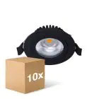 Mehrfachpackung 10x Noxion LED Schwenkbar Slim Spot Schwarz 6W 550lm - 930 Warmweiß | Ausschnitt 75mm - IP54 - Höchste Farbwiedergabe 